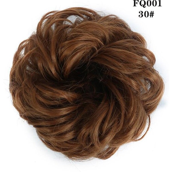 Lupu Syntetyczny Chignon Messy Scrunchies Gumką Do WłOsóW Kok Prosto Updo Hairpiece WłóKna Wysokotemperaturowe Naturalne Sztuczne WłOsy Black-image