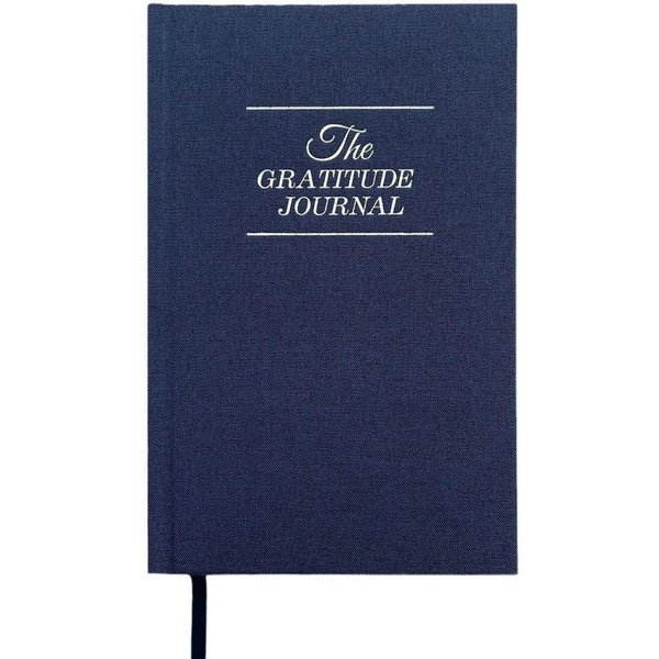 Diario De Gratitud PapeleríA Creativa Cuaderno De Estudiante Suministros Para Uso Escolar Y De Oficina Diario ReflexióN Calendario Con Perforadora P Uso PráCtico Azul Marino-image