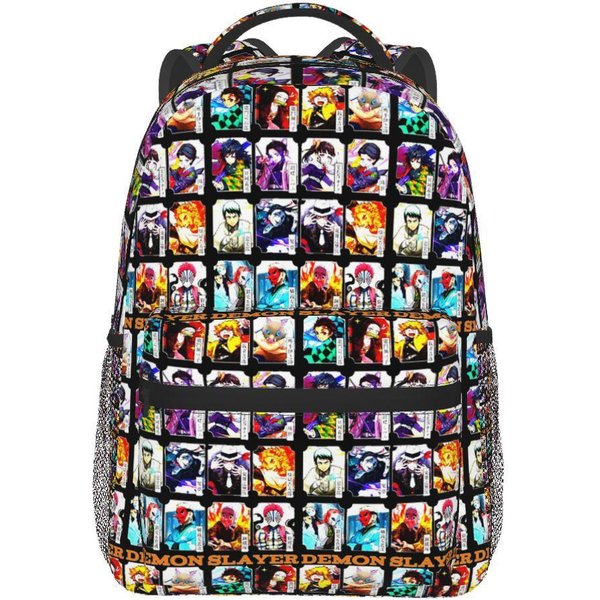 Mochila De Anime Demon Slayer Estampado De Nezuko Kamado Mochila Escolar Para Estudiantes Mochila De Viaje Para Adolescentes Mochila Casual Regalo-image