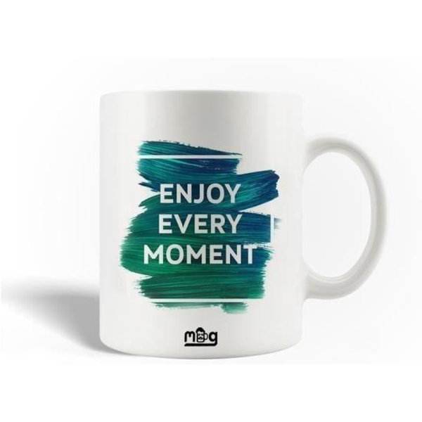 Taza De CeráMica - Maniacase - Cita Disfruta Cada Momento - 30Cl - Apto Para Lavavajillas - Blanco-image