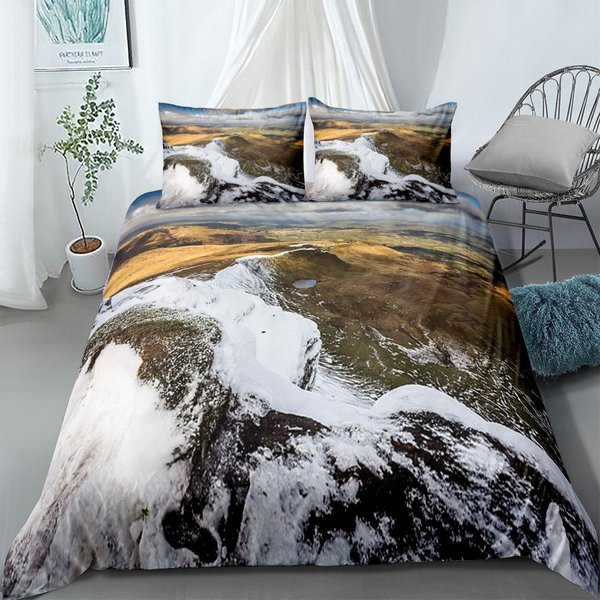 Vintage Karta Geologiczna 1893 Zestaw Poszwy Na KołDrę King Queen Double Full Twin Single Rozmiar Zestaw PośCieli 140X200Cm-image