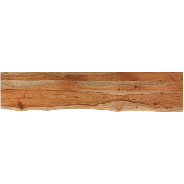 Tablero De Mesa 140 X 30 X 2.5 Cm Rectangular Madera Maciza De Acacia Con Borde Natural-image