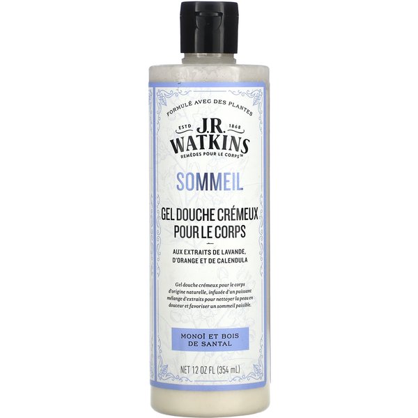J R Watkins, Sleep, Creamy Body Wash, Monoi & Sandalwood, 12 Fl Oz (354 Ml)-image