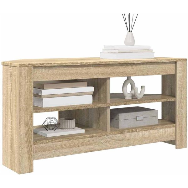 Mueble De TV De Esquina Roble Sonoma 102 X 40,5 X 45 Cm Tablero De PartíCulas-image