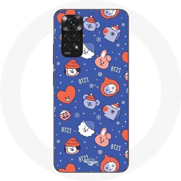 Funda Para Xiaomi Redmi Note 11 4G BTS Bangtan Sonyeondan BT21 Navidad 2023-image