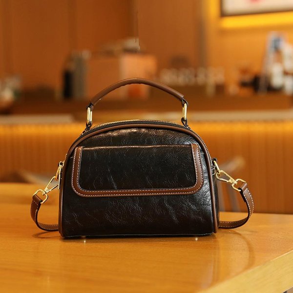 Bolso De Lujo Vintage De Nicho, Bolso Bandolera Informal De Un Solo Hombro Para Mujer Negro-image