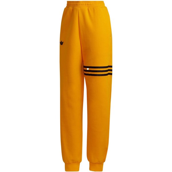 Adidas Originals Trefoil Spodnie Dresowe Damskie Z Detalami W Paski W Jednolitym Kolorze ŻółTe HM1763 M Orange-image