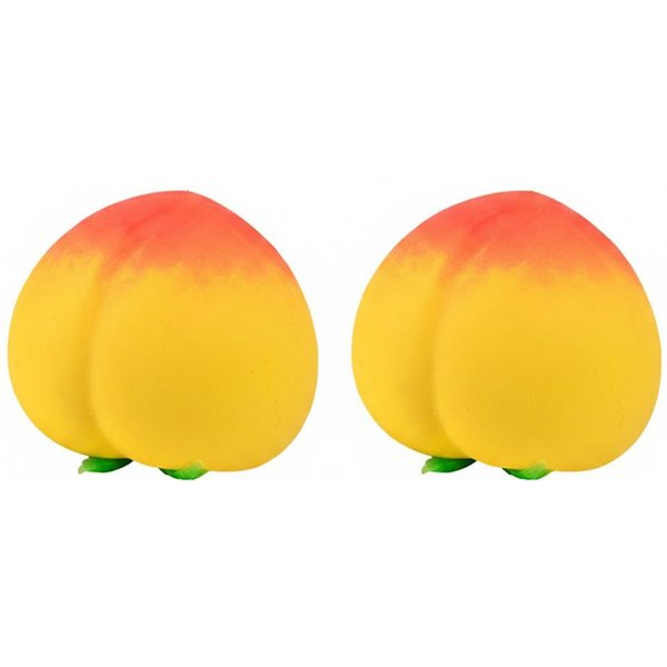 1/2 Szt. Kawaii Brzoskwinia Squishy Zabawka Powoli RosnąCa MięKka Do ŚCiskania OdstresowująCa Anty-LęKowa Sensoryczna Zabawka Fidget Dla Dzieci Prezent-image