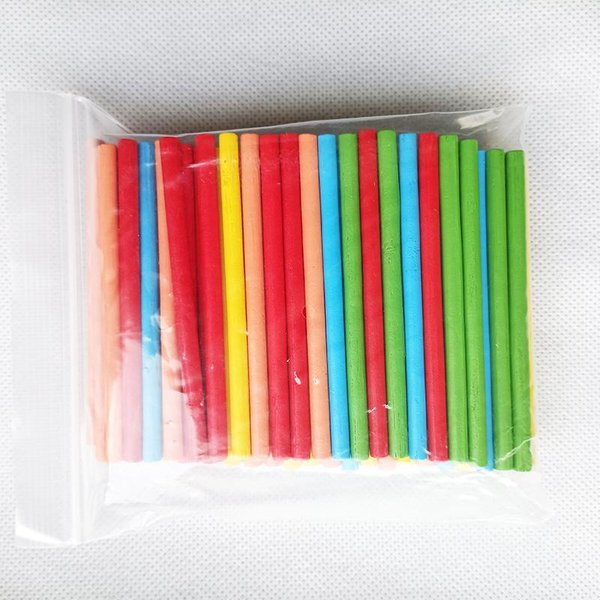 Paquete De 100 Piezas Palitos De Bambú De Colores Juego De Conteo MatemáTico Juguete De Aprendizaje De MatemáTicas Preescolar Montessori Red-image