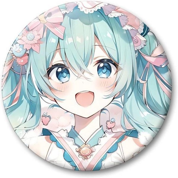 58Mm BłYszcząCy Odznaka Hatsune Miku Anime KreskóWka Hatsune Miku Akcesoria WisząCa Broszka Odznaka Zabawki TrwałE Prezenty 58Mm Glossy-image