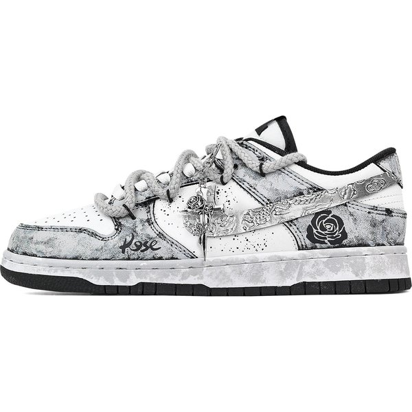 Nike Dunk Silver Bloom Odporne Na śCieranie Niskie Buty Skateboardowe Unisex Szare BiałE Dd1391-100(Zespół773- ) 44.5 BiałY-image