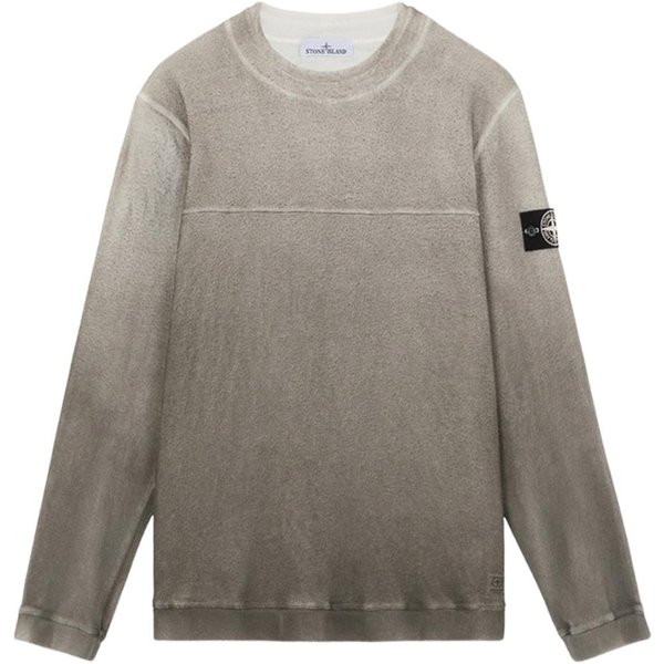 Stone Island Szary Gradientowy Bluza Z OkrąGłYm Dekoltem I DłUgim RęKawem MęSka 8115657T3-V0062 L Gray-image