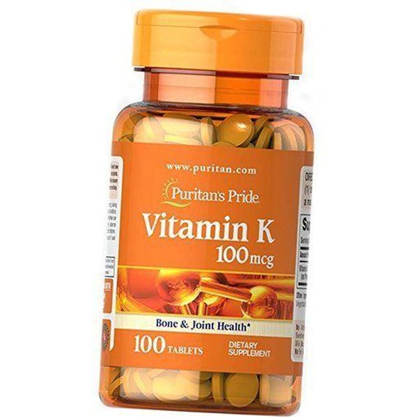 Witamina K, Witamina K 100, Puritan's Pride 100 Tabletek (36367071) 100Tab-image