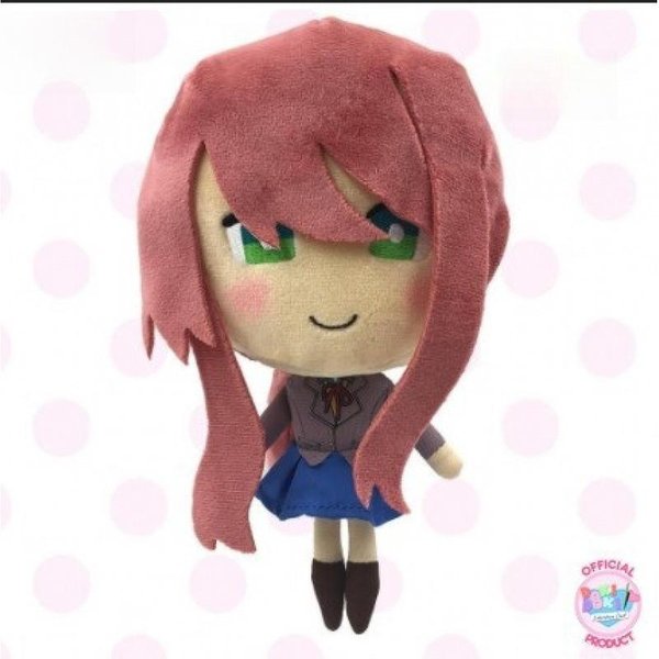 Set De Peluches Cutes Doki Doki Literature Club Monika Sayori Natsuki Yuri MuñEcos Suaves Rellenos De Uniforme Escolar Para Fans DecoracióN Del Hogar 20Cm-image