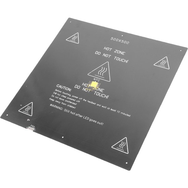 Podgrzewana Platforma Do Drukarki 3D 24V 350W Wysoka Moc Stop Aluminium 500X500Mm Platforma Hotbed Do Drukarki 3D-image