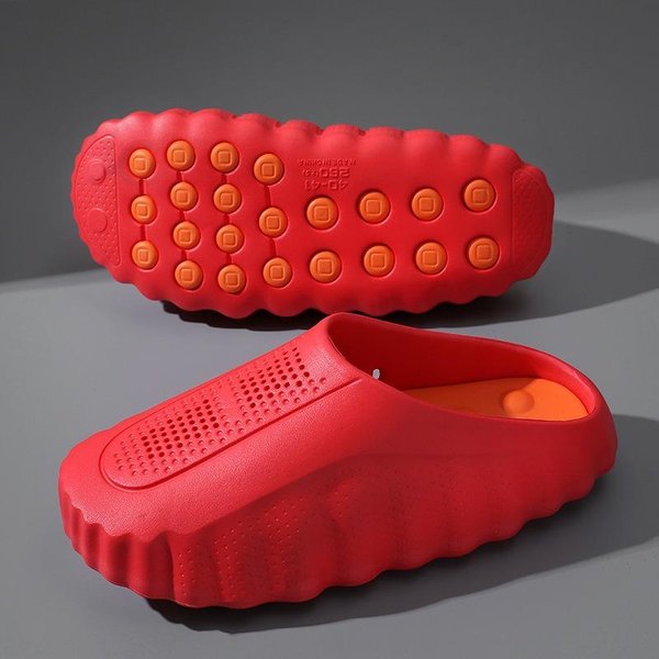 MęSkie Kapcie AntypośLizgowe Klapki Modne MasażOwe Damskie Klapki Letnie SandałY Buty Outdoor 40-41 Red-image