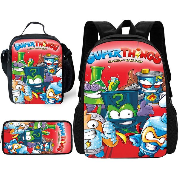 Mochila Escolar Infantil Super Z-Zings S-Superthings Con Bolsas Para El Almuerzo, Estuches, Mochilas Escolares Para NiñOs NiñAs Mejor Regalo-image