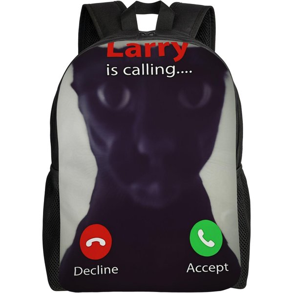 Mochila Meme Cerebro Podrido Larry Gato Maligno Mochilas Deportivas DiseñO De Chica Bolsas Grandes Para Instituto Mochila Casual As Picture-image