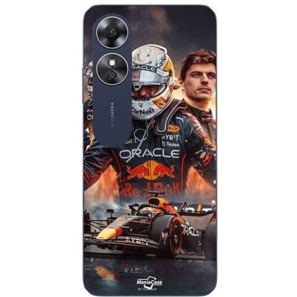 Coque Oppo A17 Max Verstappen F1 Art Wallpaper Maniacase Negro-image