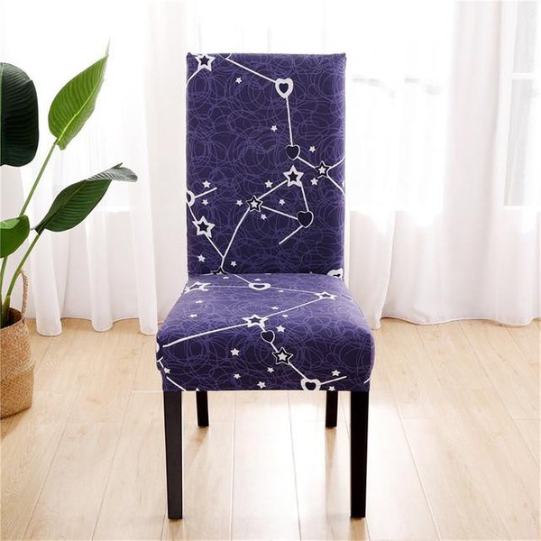 Funda Para Silla De ImpresióN Spandex Moderna Removible Anti-Suciedad Funda Para Asiento De Cocina EláStica Fundas Para Silla Para Banquete Comedor 2Pieces-image