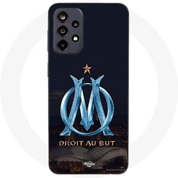 Funda - Maniacase - Samsung Galaxy A33 5G - Logo OM Azul Y Dorado - Flexible - Brillante Negro-image