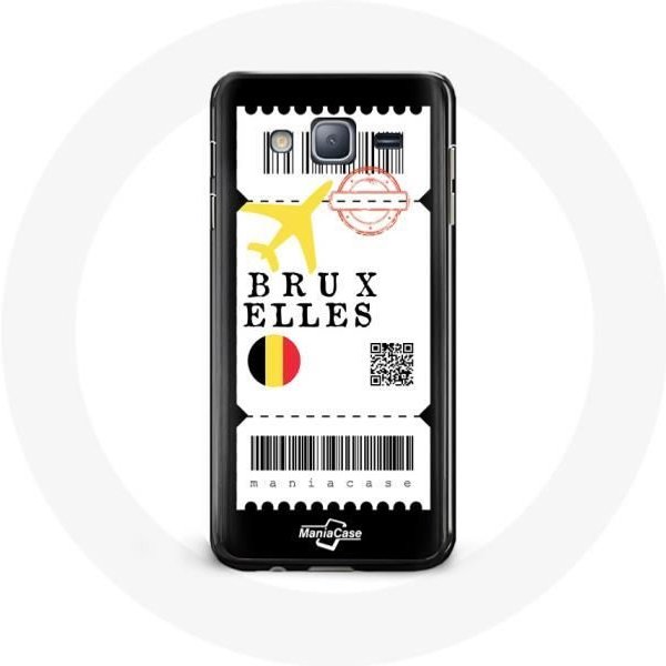 Coque Pour Samsung Galaxy A3 Billet D'avion Bruxelles Belgique-image