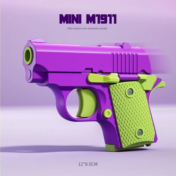Mini 1911 DziecięCe Pistolety Zabawkowe Model Drukowanie Grawitacyjne 3D Fidget Toy Dla Dzieci DorosłYch Zabawka Do Redukcji Stresu Dzieci Prezent OdstresowująCy Purple-image