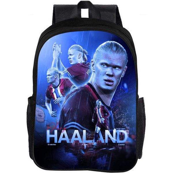 Mochila Escolar Para NiñOs Con Estrella De FúTbol Haaland Mochila Escolar Mochila Escolar Regalo Para NiñOs Rucksack Mochila Escolar De Moda Mochila Deportiva De FúTbol-image
