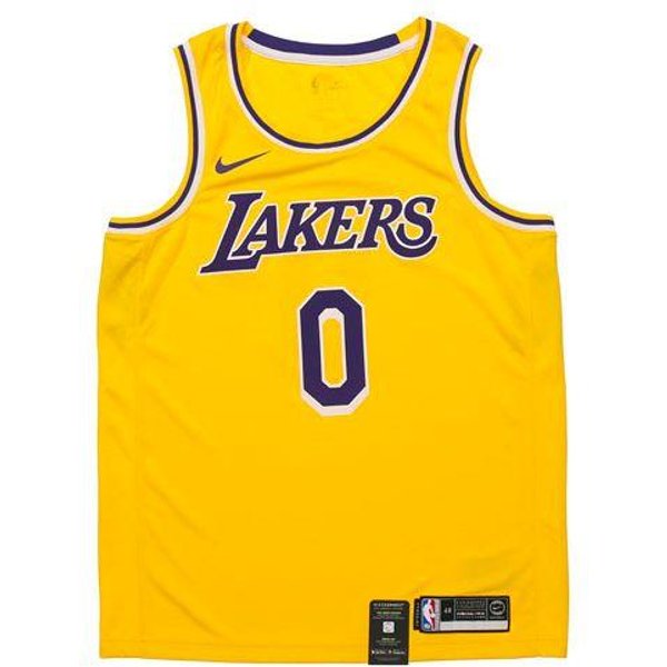 Camiseta Swingman De Nike NBA 2019-2020 Lakers Kyle Kuzma #0 Chaleco De Baloncesto Tops Para Hombre Amarillo AA7099-735 XXL-image