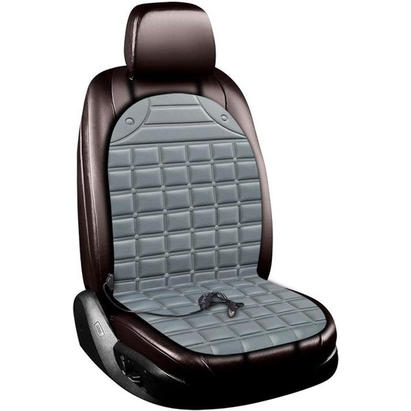 12V Podgrzewana Poduszka Do Siedzenia Samochodu Podgrzewacz Siedzenia Cieplej Zimowa Poduszka Samochodowa Cardriver Podgrzewana Poduszka Do Siedzenia Szary-image