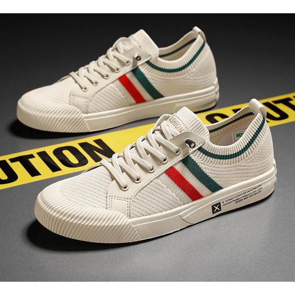 Para Hombre, Transpirables, Zapatos Casuales, Ligeros, DiseñO A Rayas, Punta Redonda, CóModos, Zapatos Deportivos Y De Ocio 43 Gray-image