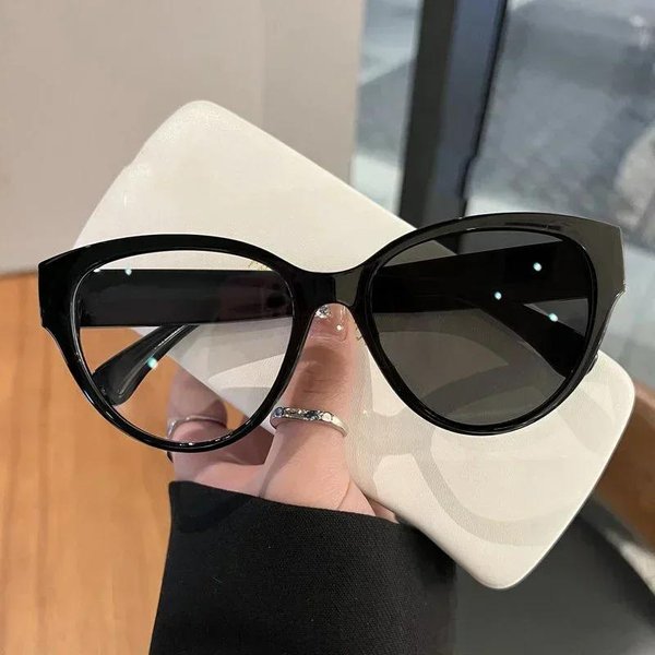 Kocham Retro Fotochromowe Okulary Dla Kobiet Na KróTkowzroczność KoreańSkie Kocie Oko ZmieniająCe Kolor Okulary Spersonalizowane Okulary BlokująCe Niebieskie ŚWłO -1.0 White-image