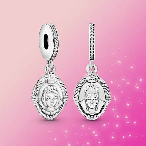 JoyeríA De Plata 925 Charm Blancanieves Colgante 7 Enanitos Manzana Roja Apto Para Pulsera De Moda Original Mujer Abalorio Regalo White-image
