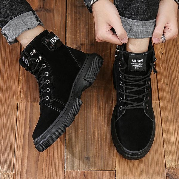 Jesienne I Zimowe Nowe Buty Martin MęSkie Wysokie Buty MęSkie Brytyjski Styl KróTkie Buty Buty Casual Trendy MęSkie Buty M579 44-image