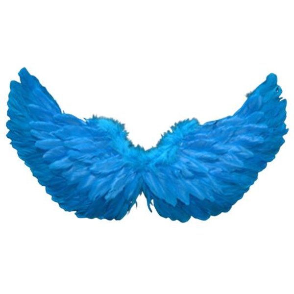Alas De Plumas De ÁNgel Con Correas EláSticas Color Brillante Ligero Disfraz Cosplay Alas Azul Cielo-image