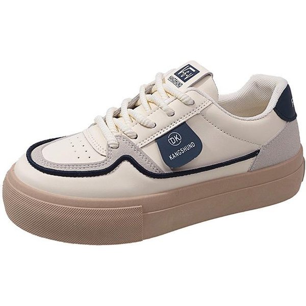 CóModas Zapatillas De Entrenamiento De Plataforma Forrest Gump Para Mujer Primavera Y OtoñO VersáTiles Nuevas Retro Nicho Zapatos Blancos Zapatillas Casuales De Tablero 40-image