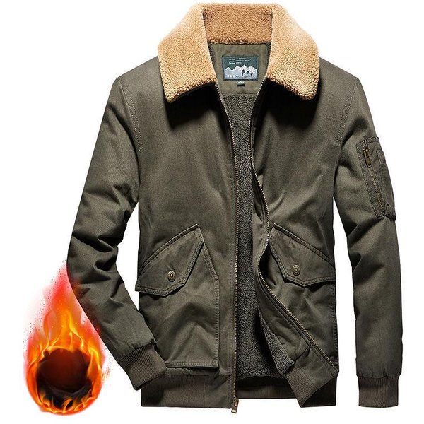 Nuevas Chaquetas De Invierno Acolchadas De AlgodóN Para Hombres, Chaquetas De Invierno De Lana De Cordero Para Hombres, Chaquetas Acolchadas De AlgodóN Con Terciopelo Grueso, Monos Y Chaquetas Acolchadas De AlgodóN 4XL Black-image