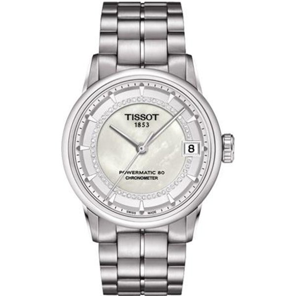 Tissot Kolekcja Luksusowa Automatyczny Mechanizm Mechaniczny Zegarek Damski 33Mm BiałA Tarcza Stalowa Koperta T086.208.11.116.00 Regular Watch Box-image