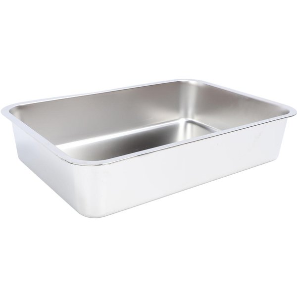 Caja De Arena Abierta Para Gatos De Acero Inoxidable Grande Resistente Al ÓXido Superficie A Prueba De Adherencia Bandeja De Arena Con Alto 50X35X10Cm Gray-image