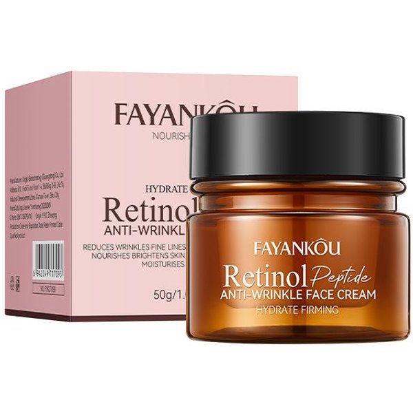 Retinol Peptide Krem Przeciwzmarszczkowy I Przeciwstarzeniowy NawilżAjąCy I RozjaśNiająCy Krem NawilżAjąCy OdżYwia I RozjaśNia PielęGnacja Twarzy Gray-image