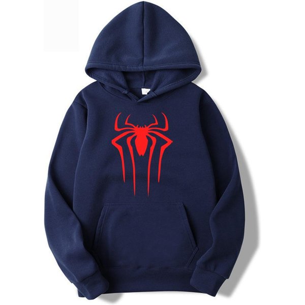 Sudadera Con Capucha Para Hombre Sudadera Con Capucha Informal Sudadera Con Capucha Estampada De Color Liso ArañA Sudadera Con Capucha 6XL Black-image