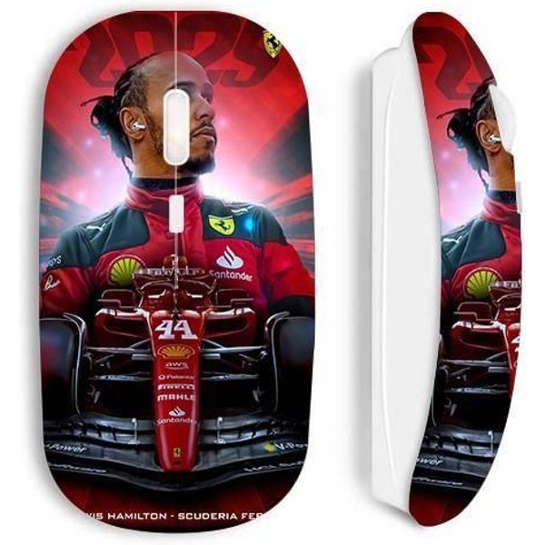 Mysz Bezprzewodowa - Maniacase - Lewis Hamilton - BiałA - Nanoodbiornik USB - Optyczna-image