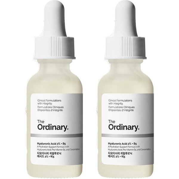 The Ordinary Kwas Hialuronowy 2% + B5 (Zestaw 2) - Serum NawilżAjąCe Z Witaminą B5, O WielocząSteczkowej Budowie, 30 Ml X 2 White-image
