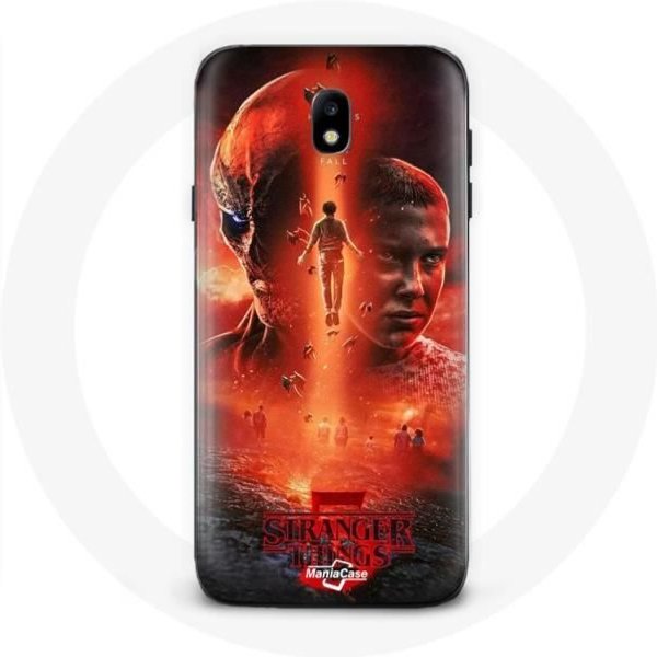Funda - Maniacase - Samsung Galaxy J7 2017 - Negro - RíGida - Stranger Things-image