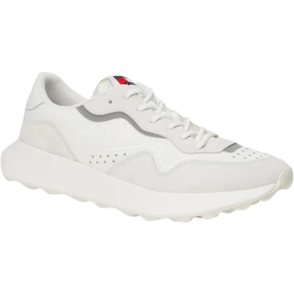 Tommy Hilfiger Men's Sports Shoes Runner Mix EM0EM01381 Ybl White Size 45 45-image