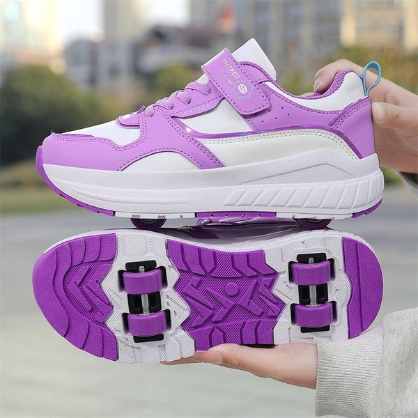 Buty Z KółKami UciekająCe DziecięCe Buty DeformująCe ChłOpcy I Dziewczynki Dwufunkcyjne Rolki Rolki DwurzęDowe DorosłY 39-image