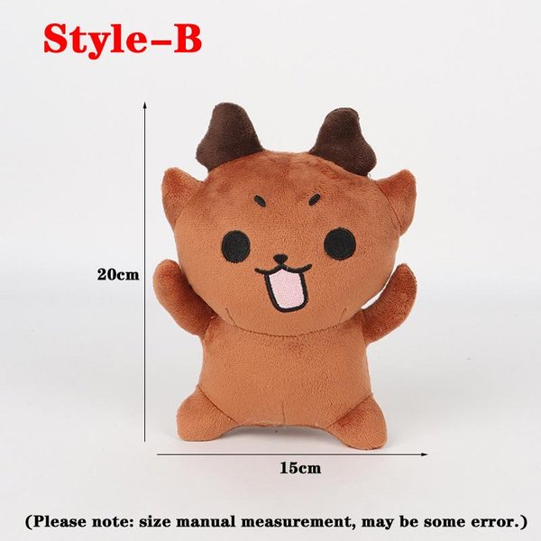 Zabawne Urocze Anime 99 Nocy W Lesie GadżEty Zwierzę Nietoperz Koza Owca ŁOś Jeleń Pluszowe Zabawki Pluszak Wypchana Lalka Ozdoba Brown-image
