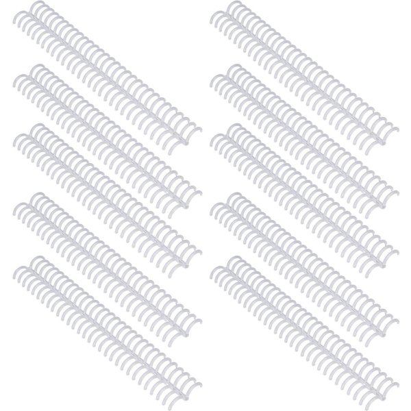 10 Unidades Peine De EncuadernacióN 19Mm 30 Anillos Capacidad 150 Hojas Lomos De EncuadernacióN De Peine De PláStico Para Papel A4 B5 A5 White-image