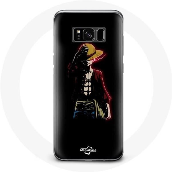 Funda - Maniacase - Samsung Galaxy S8 - One Piece Manga Anime Luffy - Negra - Suave Negro-image