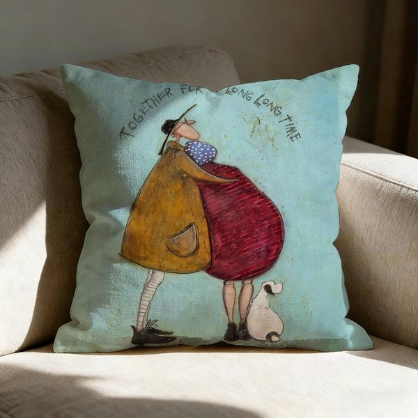 Funda De Almohada De Dibujos Animados S-Sam T-Toft, Impresa Por Ambos Lados, CojíN Para Sofá, Almohada Para Cabecero De Dormitorio 40X40Cm-image